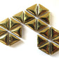 ceramic triangles, gold, glazed ceramic