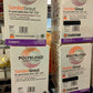 Boxes of Sanded Grout and Polyblend Sanded Grout on a shelf