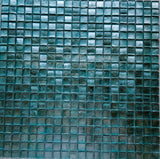 FL4 - Light Turquoise, 15mmFoil tile - Kismet Mosaic - mosaic supplies