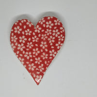Handmade Ceramic Heart--Red Designs