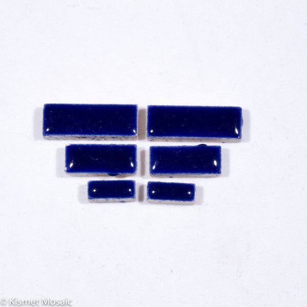 c-Indigo Blue Rectangles, CeramicRectangles tile - Kismet Mosaic - mosaic supplies