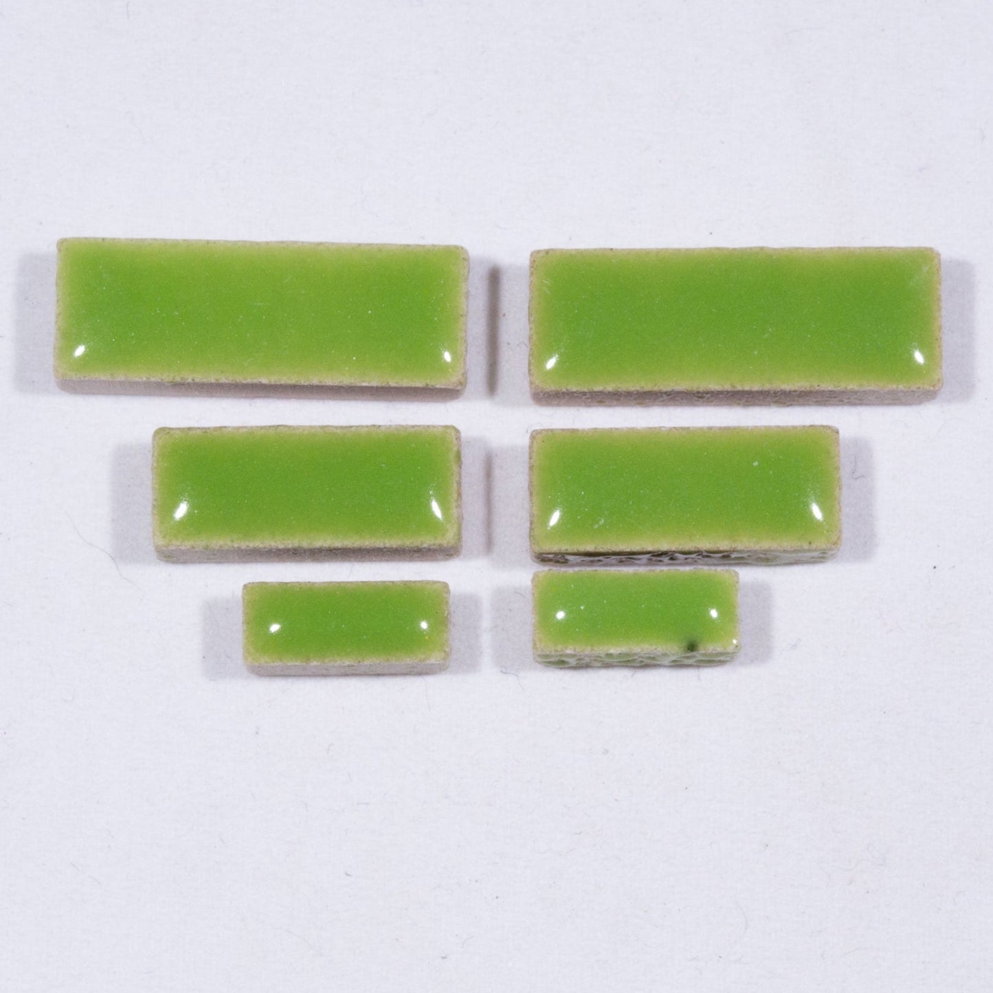 c-Lime Green Rectangles, CeramicRectangles tile - Kismet Mosaic - mosaic supplies
