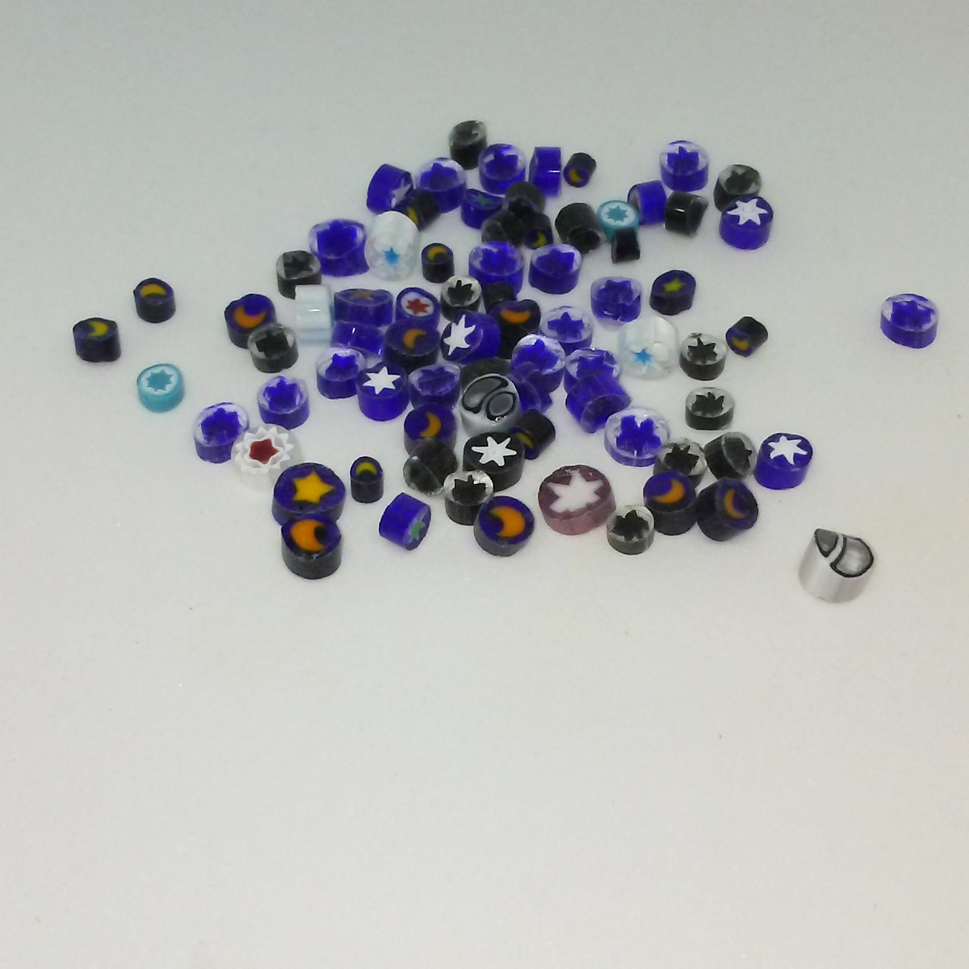 M10 - Night Sky Mix (7-8mm), Millefiori tile - Kismet Mosaic - mosaic supplies