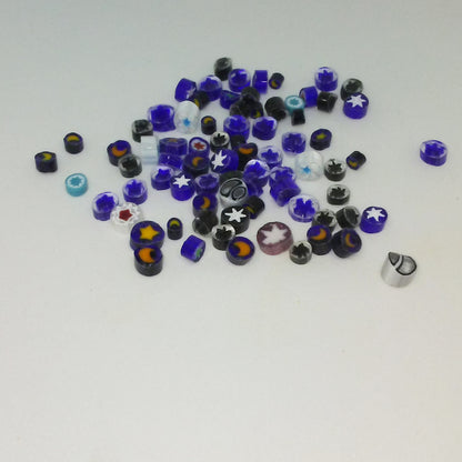 M10 - Night Sky Mix (7-8mm), Millefiori tile - Kismet Mosaic - mosaic supplies