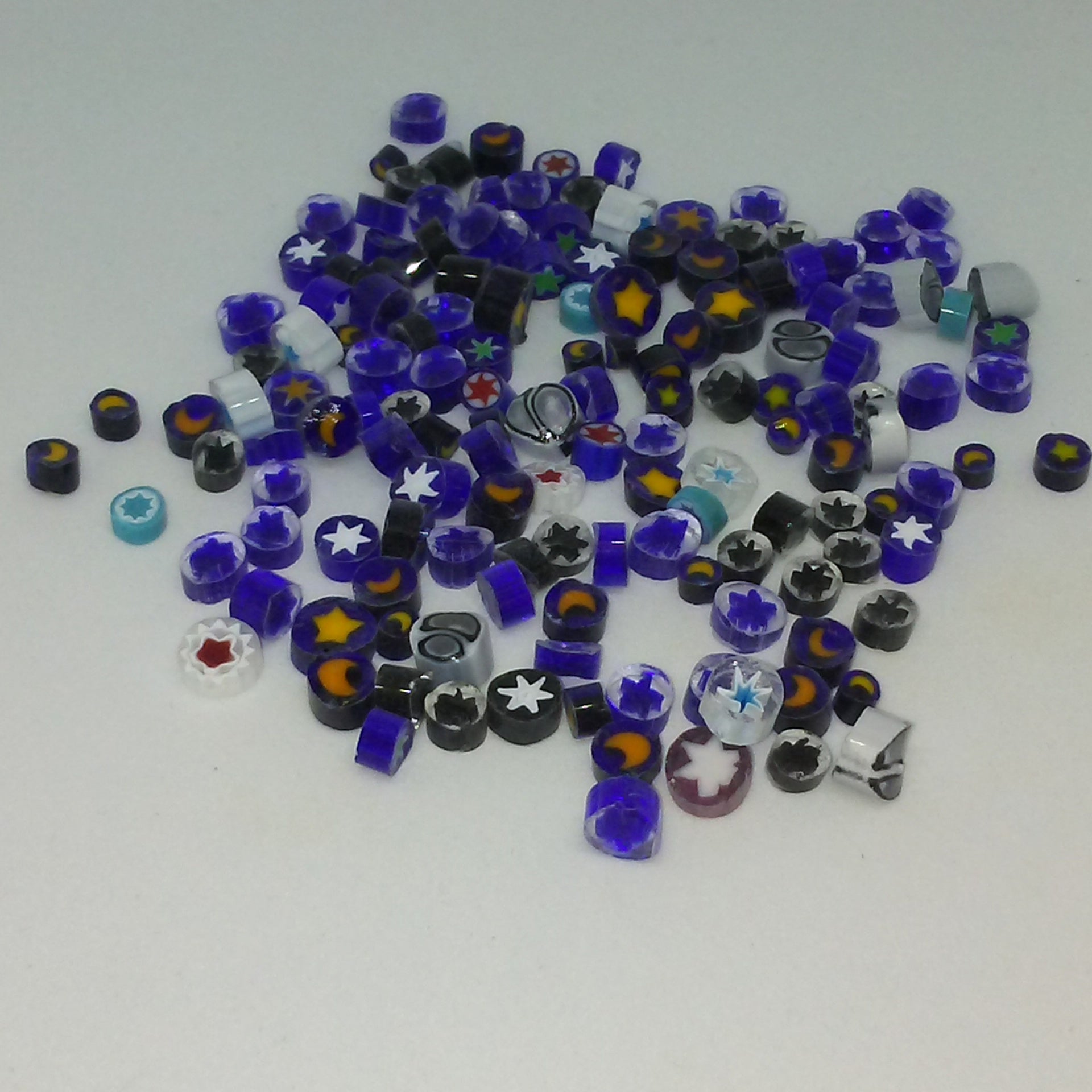 M10 - Night Sky Mix (7-8mm), Millefiori tile - Kismet Mosaic - mosaic supplies
