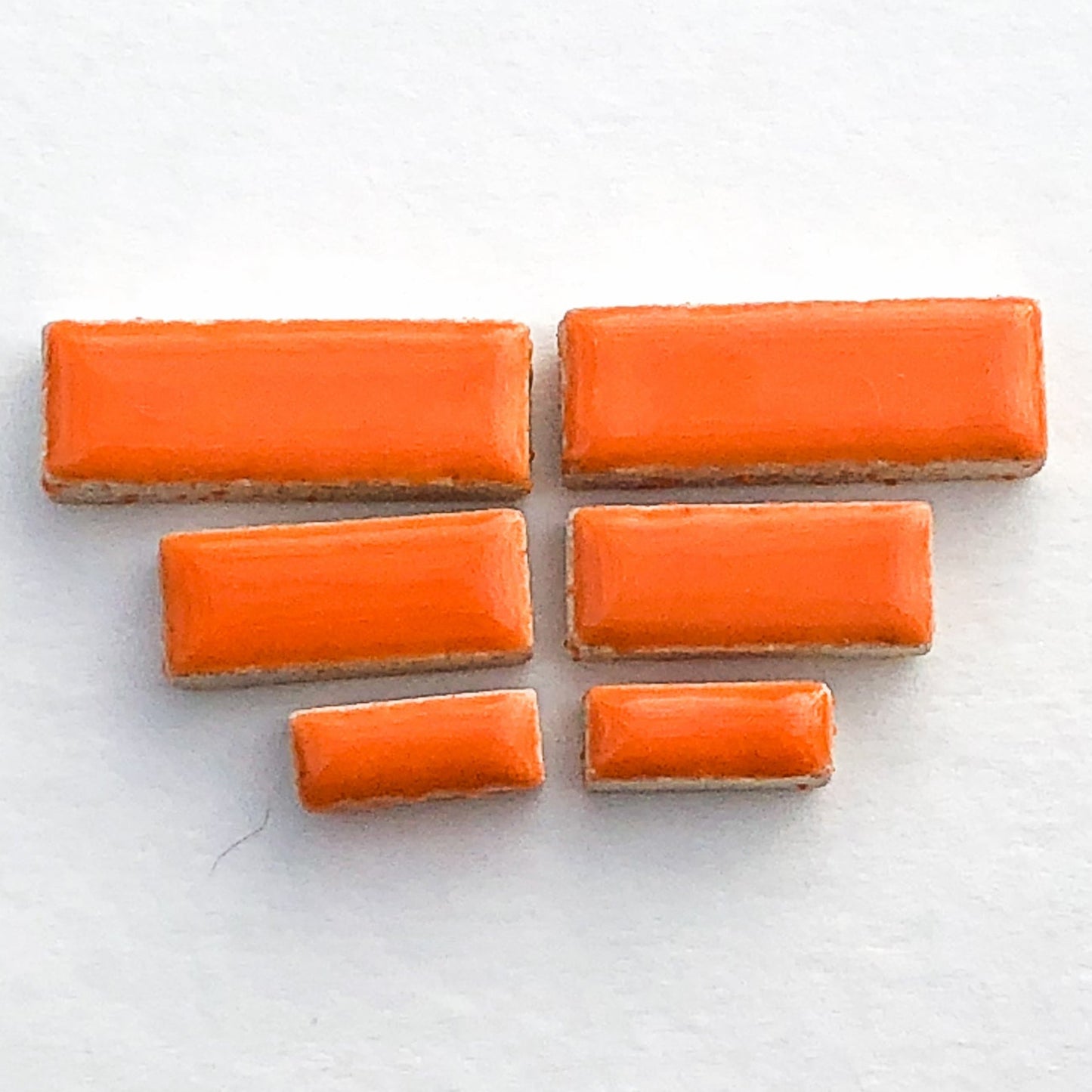 c-Orange Rectangles, CeramicRectangles tile - Kismet Mosaic - mosaic supplies