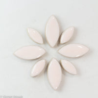 cp-Blush Ellipse/Petal, CeramicPetals tile - Kismet Mosaic - mosaic supplies