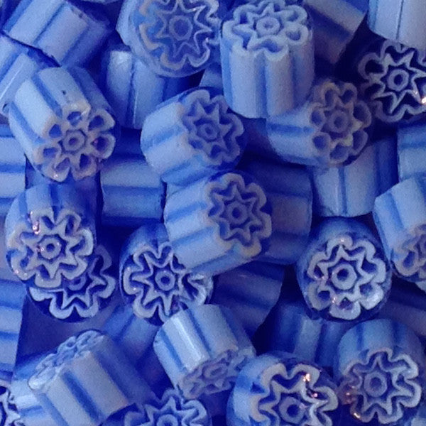 M02 - Periwinkle Flower (8-9mm), Millefiori tile - Kismet Mosaic - mosaic supplies