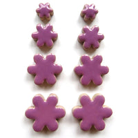 cha-Ceramic Charms-Purple Flowers