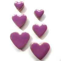 cha-Ceramic Charms-Purple Hearts