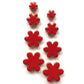 cha-Ceramic Charms-Red Flowers