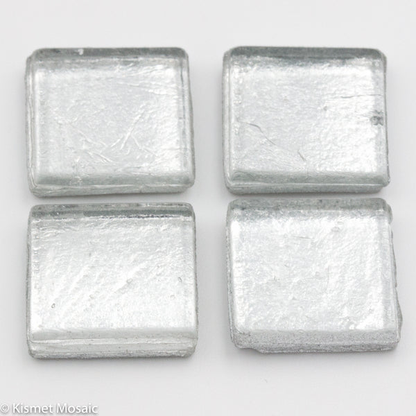 FL1 - Silver, 15mmFoil tile - Kismet Mosaic - mosaic supplies