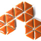 ceramic triangles, tan, glazed ceramic