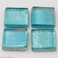FL5 - Turquoise, 15mmFoil tile - Kismet Mosaic - mosaic supplies