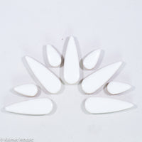 ct-White Teardrops, CeramicTeardrops tile - Kismet Mosaic - mosaic supplies