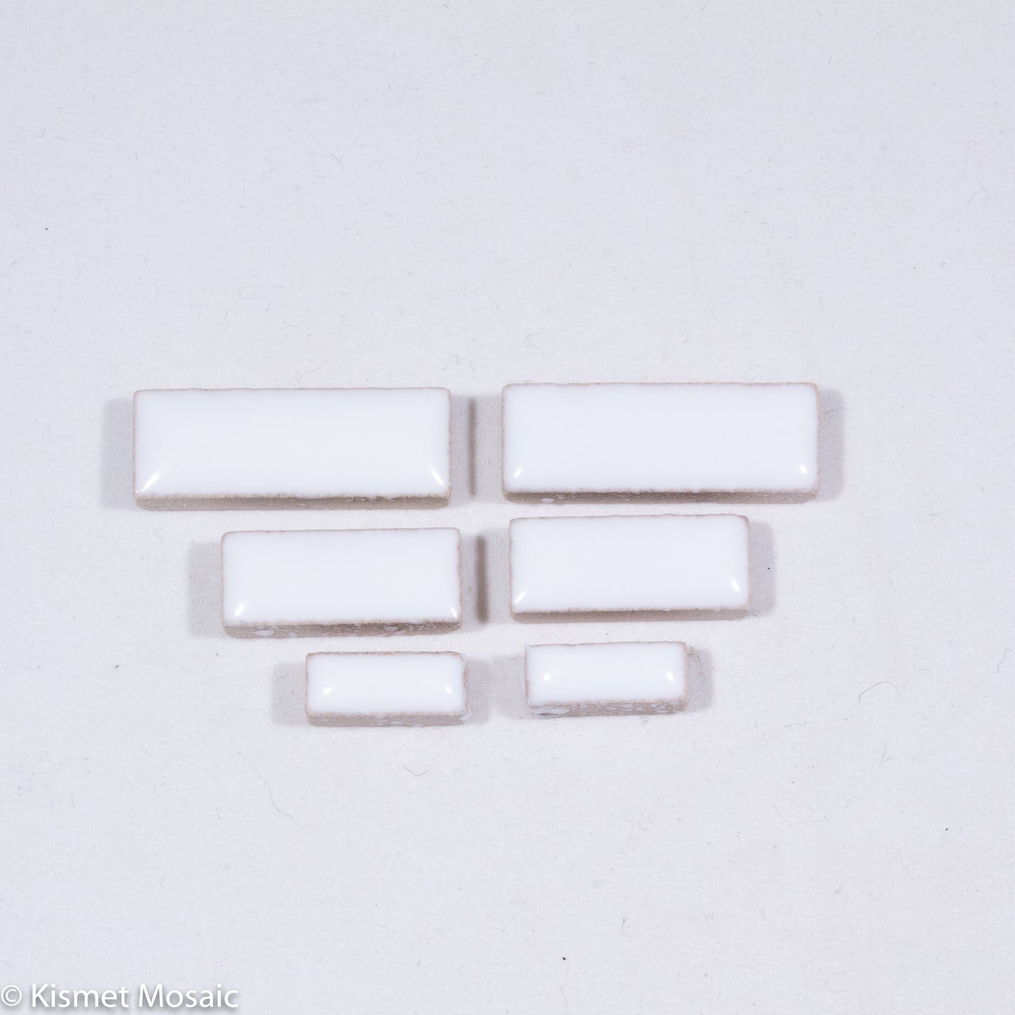 c-White Rectangles, CeramicRectangles tile - Kismet Mosaic - mosaic supplies