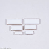 c-White Rectangles, CeramicRectangles tile - Kismet Mosaic - mosaic supplies