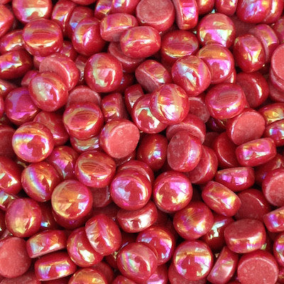 3109-i Venetian Red, BelliButtonIrid tile - Kismet Mosaic - mosaic supplies