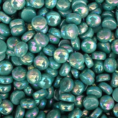 316-i Dark Teal, BelliButtonIrid tile - Kismet Mosaic - mosaic supplies
