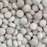 340-g Zinc White, BelliButtonGloss tile - Kismet Mosaic - mosaic supplies