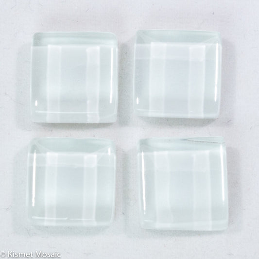 k101 - White, Krystal 10mm tile - Kismet Mosaic - mosaic supplies