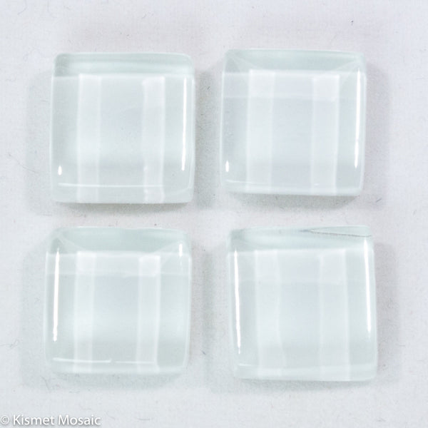 k101 - White, Krystal 10mm tile - Kismet Mosaic - mosaic supplies