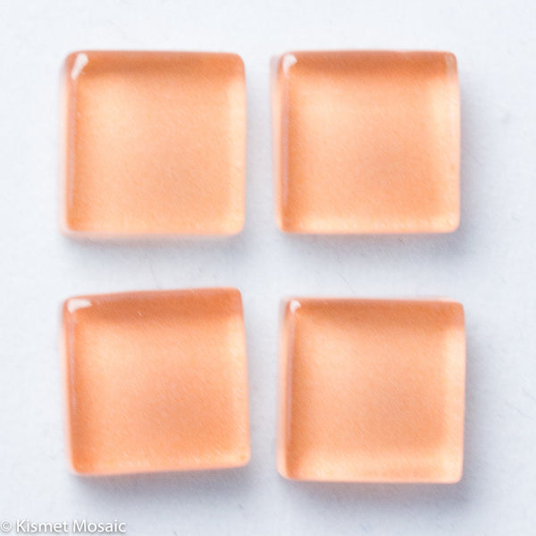 k117 - Peach, Krystal 10mm tile - Kismet Mosaic - mosaic supplies