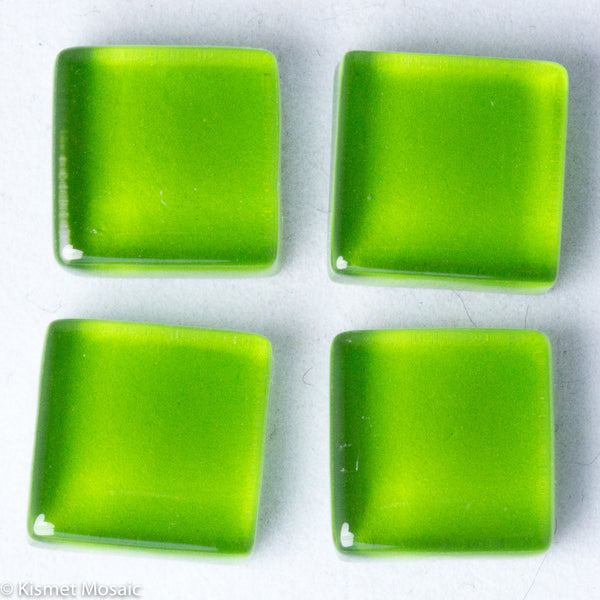 k137 - Lime, Krystal 10mm tile - Kismet Mosaic - mosaic supplies