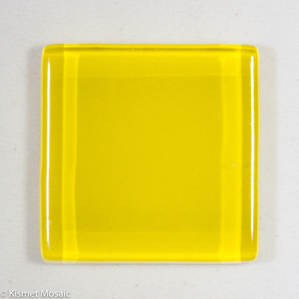 k213 - Yellow, Krystal 20mm tile - Kismet Mosaic - mosaic supplies