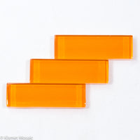 k518 - Orange, KrystalRectangle tile - Kismet Mosaic - mosaic supplies