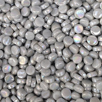 443-i - Light Grey  Mini Rounds, MiniRoundIrid tile - Kismet Mosaic - mosaic supplies