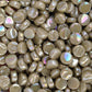 444-g - Light Olive, MiniRoundIrid tile - Kismet Mosaic - mosaic supplies