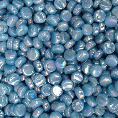 465-i Surf Blue Mini Rounds, MiniRoundIrid tile - Kismet Mosaic - mosaic supplies