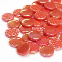 2106-i - Watermelon - Penny Rounds, PennyRoundIrid tile - Kismet Mosaic - mosaic supplies