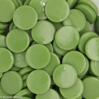211-g - Lime Green - Gloss Penny Rounds, PennyRoundGloss tile - Kismet Mosaic - mosaic supplies