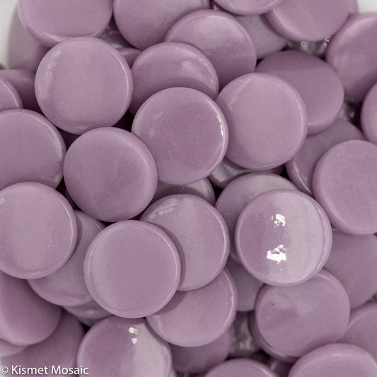 253-g - Lavender - Gloss, PennyRoundGloss tile - Kismet Mosaic - mosaic supplies