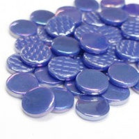 267-i - Periwinkle - Iridescent, PennyRoundIrid tile - Kismet Mosaic - mosaic supplies